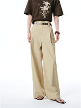 Women's High-Waisted Textured Straight-Leg Pants